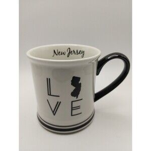 Love New Jersey Map Silhouette Mug 16 oz. Souvenir Mug NWT